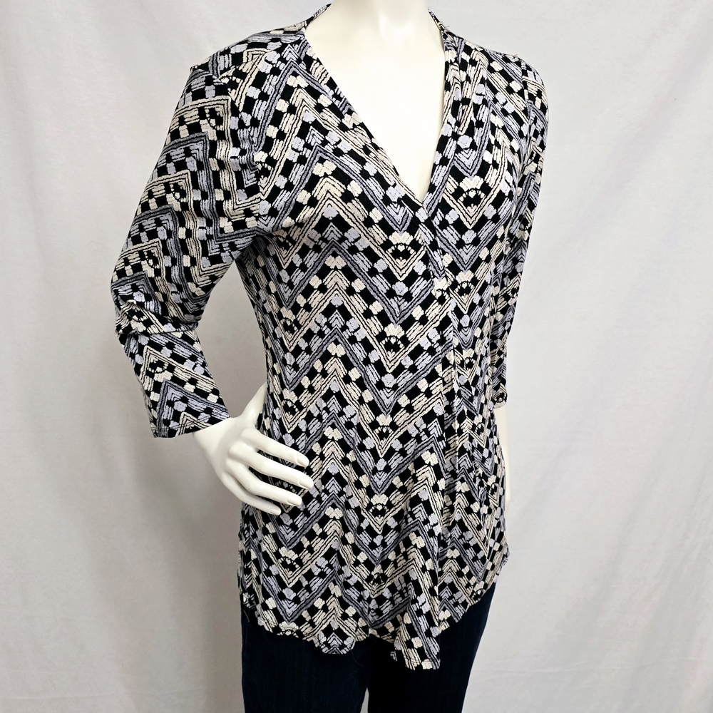 Dana Buchanan Tunic Top Size Medium 3/4 Sleeve